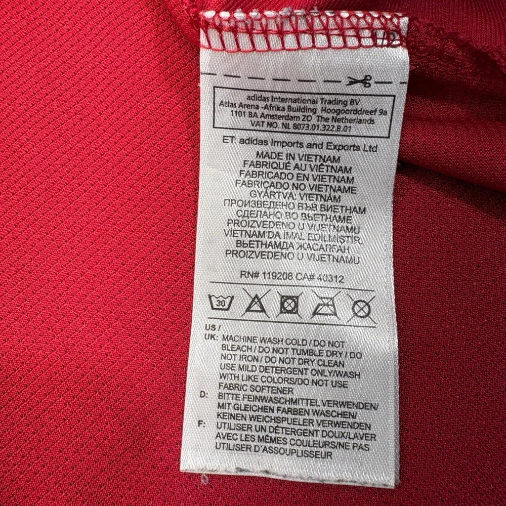 Atlanta United Soccer Jersey Men Large Red Adidas 2017 Football V Neck Inaugural